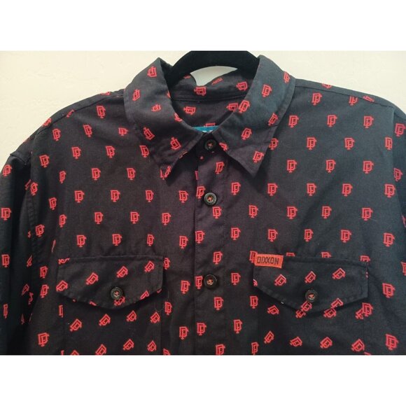 Dixxon Flannel Company Form and Function Shirt Mens Sz L Black All Over Print - Picture 2 of 9